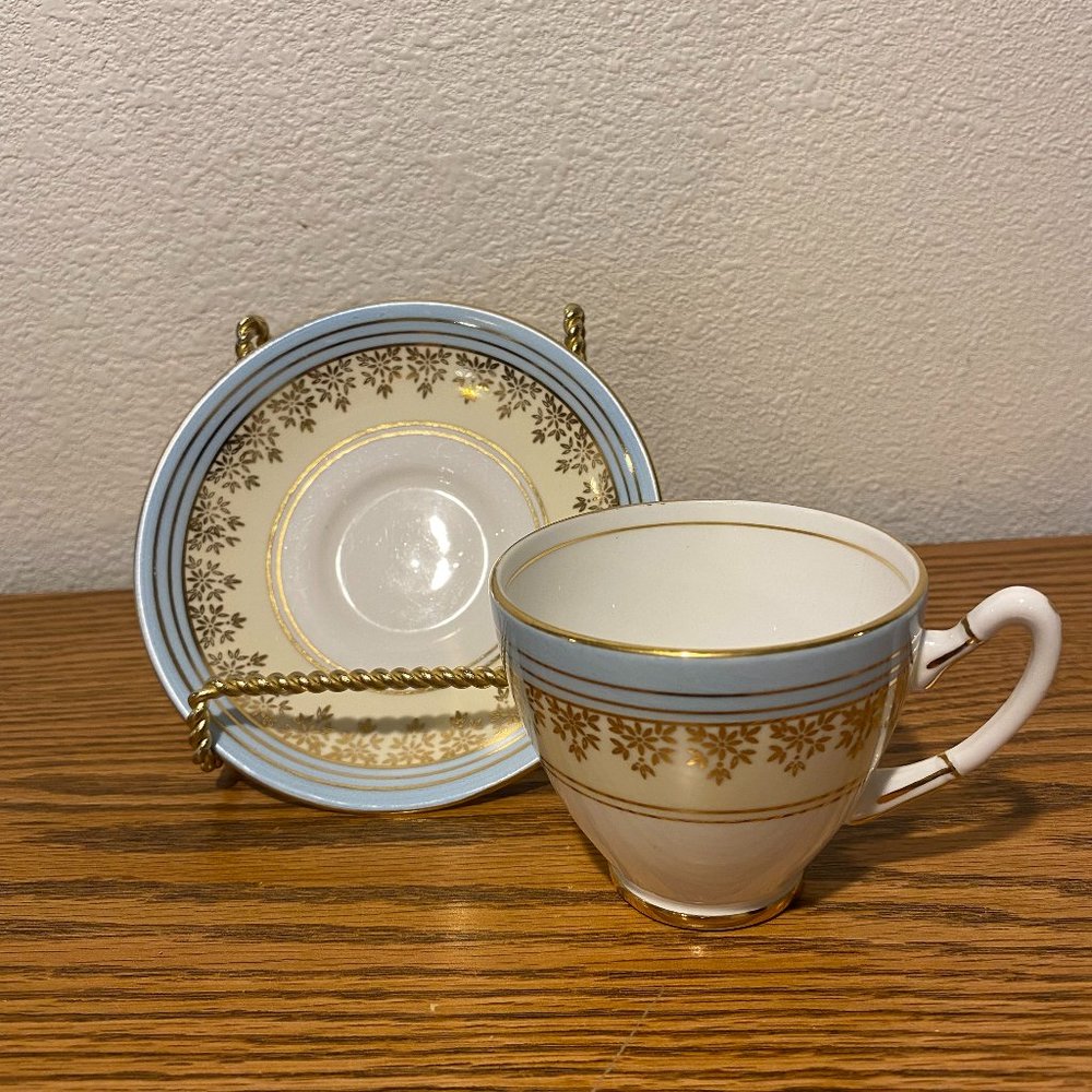 Vintage Gladstone Numbered Bone China Cup and Saucer
